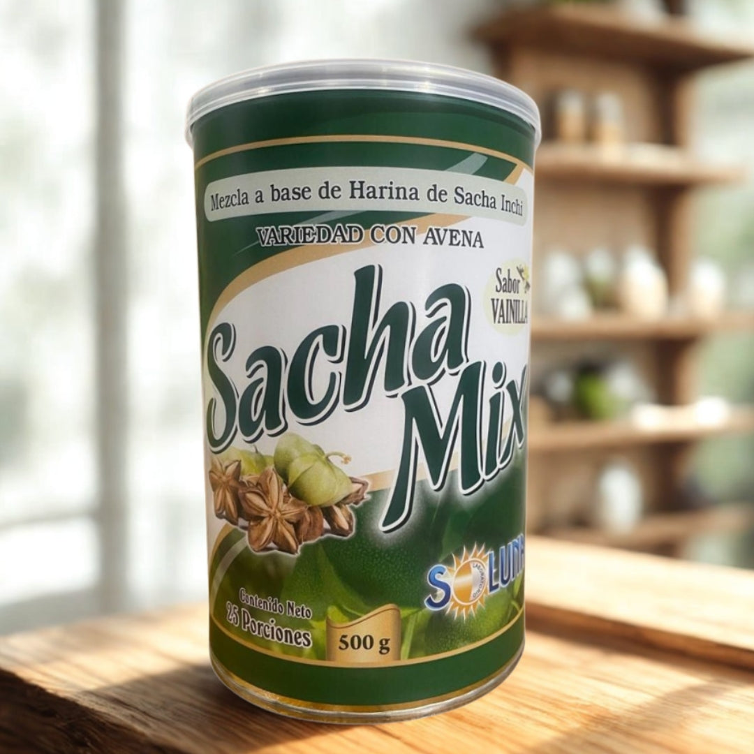 Malteada con Sacha Inchi. Sacha Mix.