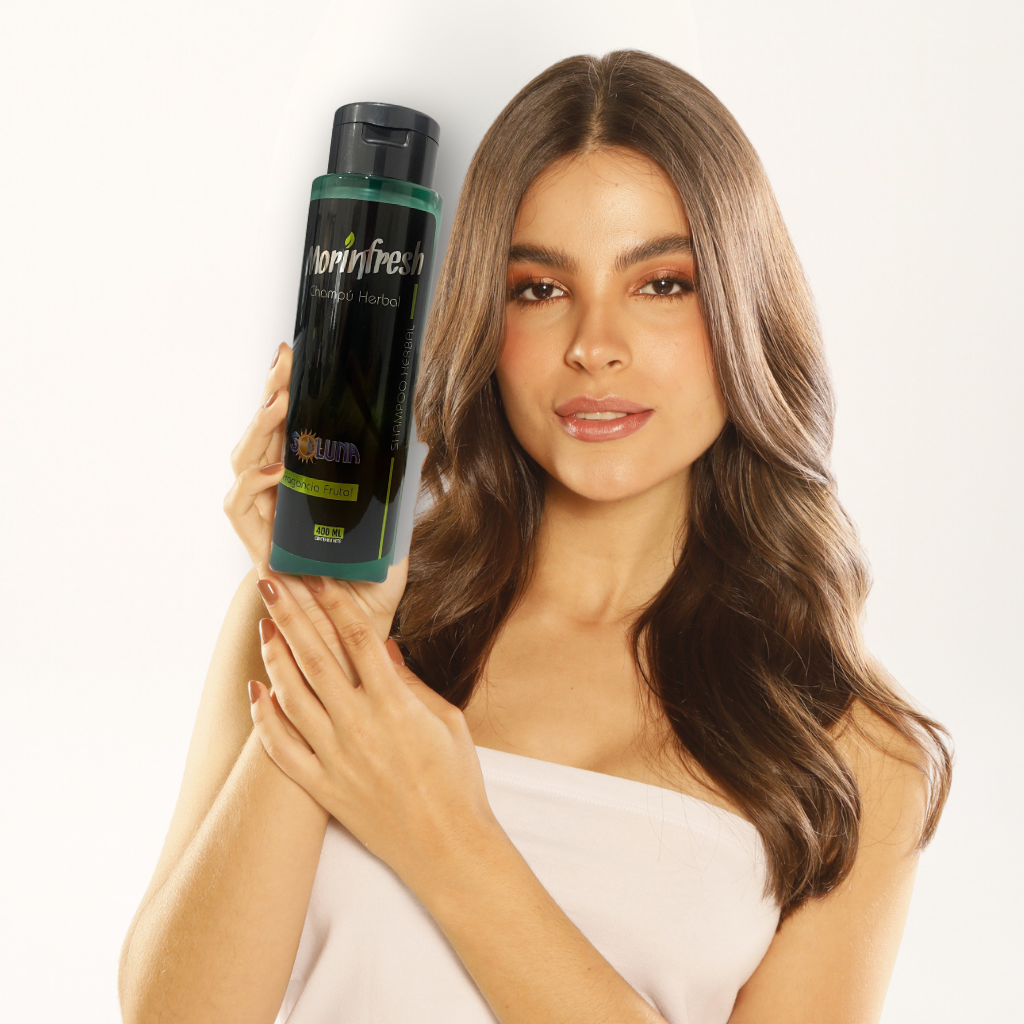 Shampoo natural: de moringa con keratina, y colágeno