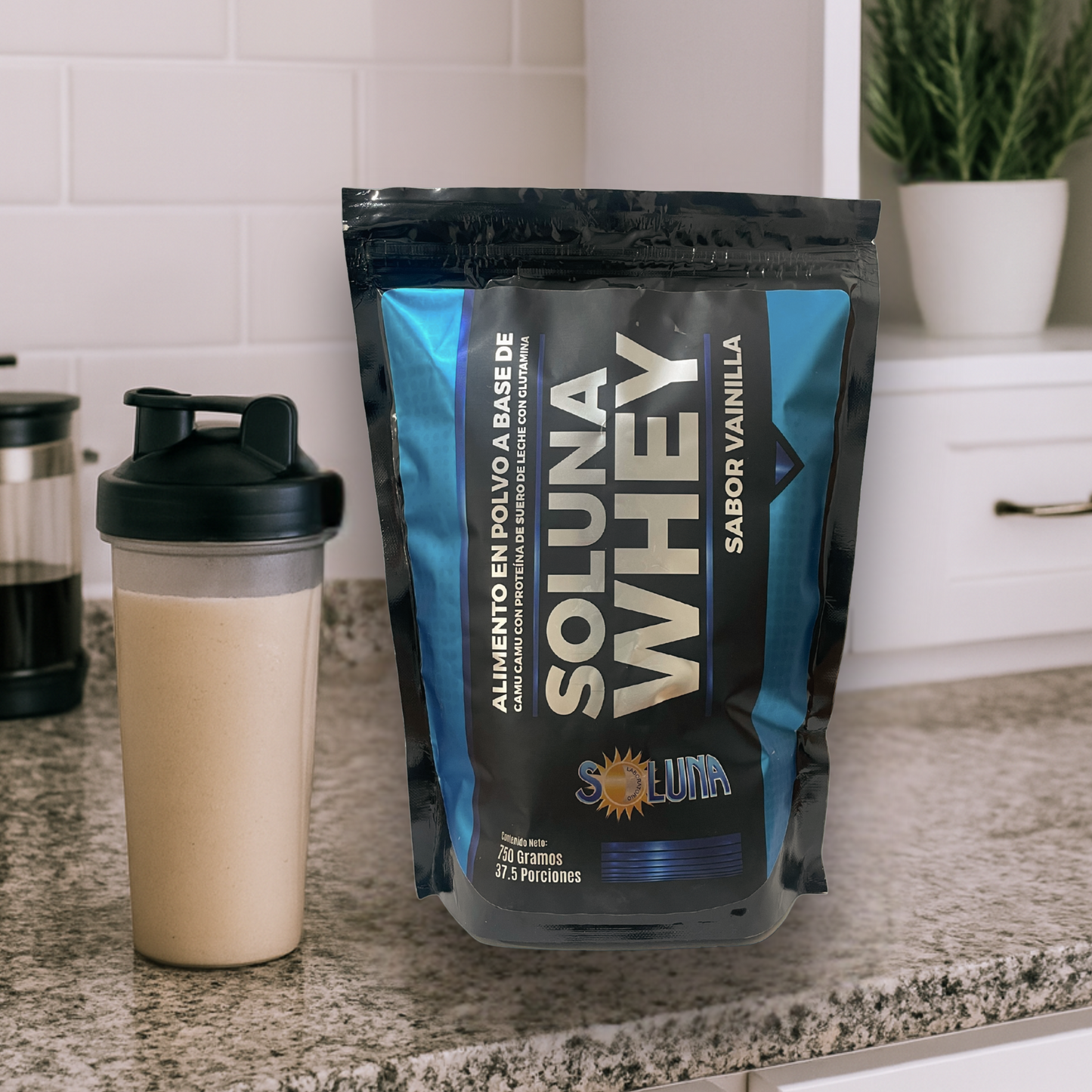 Malteada de proteina: Soluna Whey