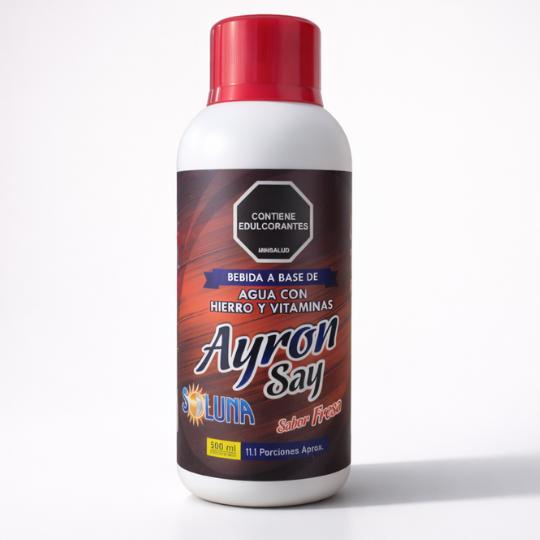 Bebida: Ayron Say. Con hierro y vitaminas.