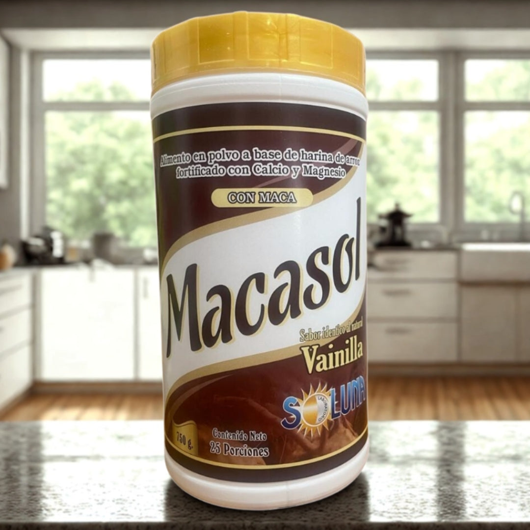 Malteada con maca. Macasol.