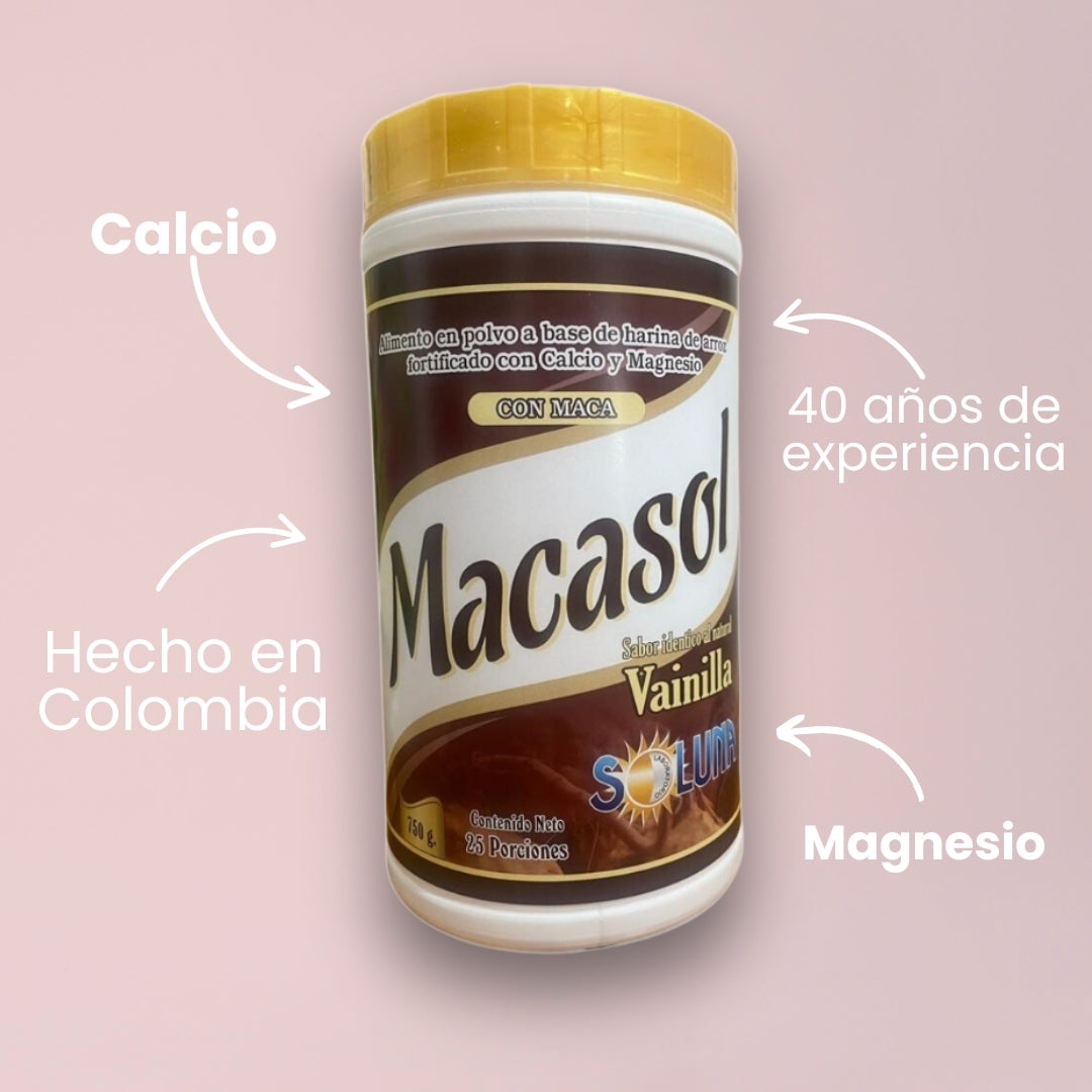 Malteada con maca. Macasol.
