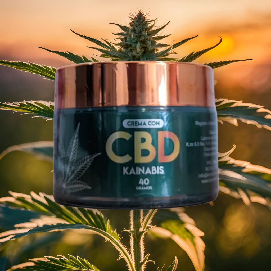 Crema para masajes con CBD Kainabis.