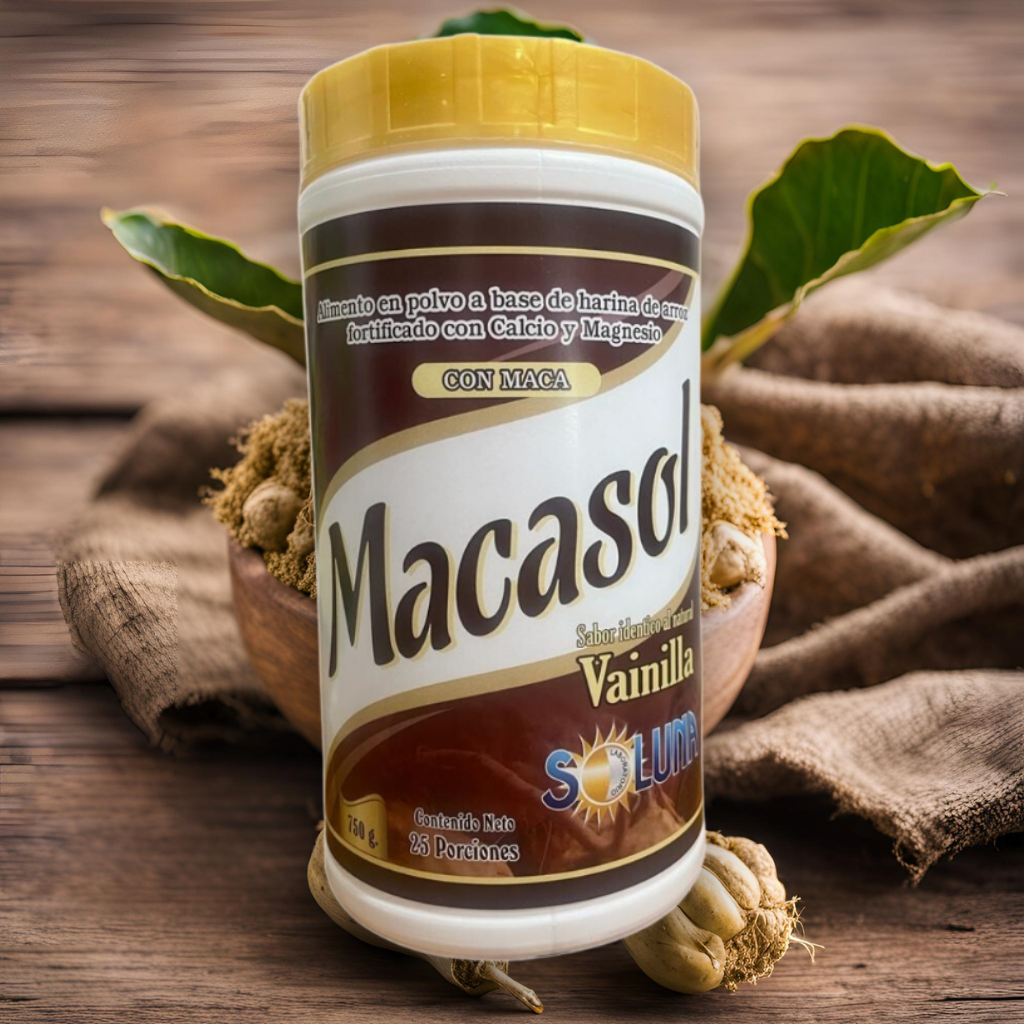 Malteada con maca. Macasol.