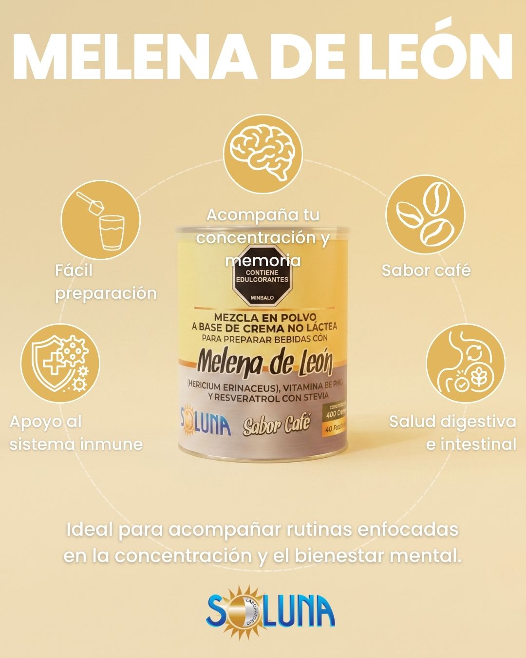 Malteada Melena de león. Soluna