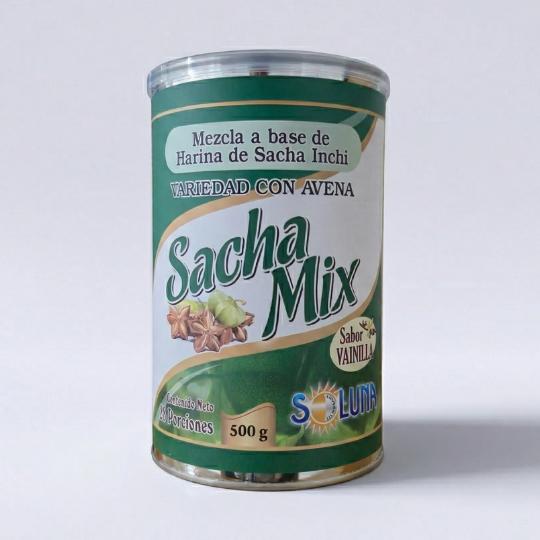 Malteada con Sacha Inchi. Sacha Mix.