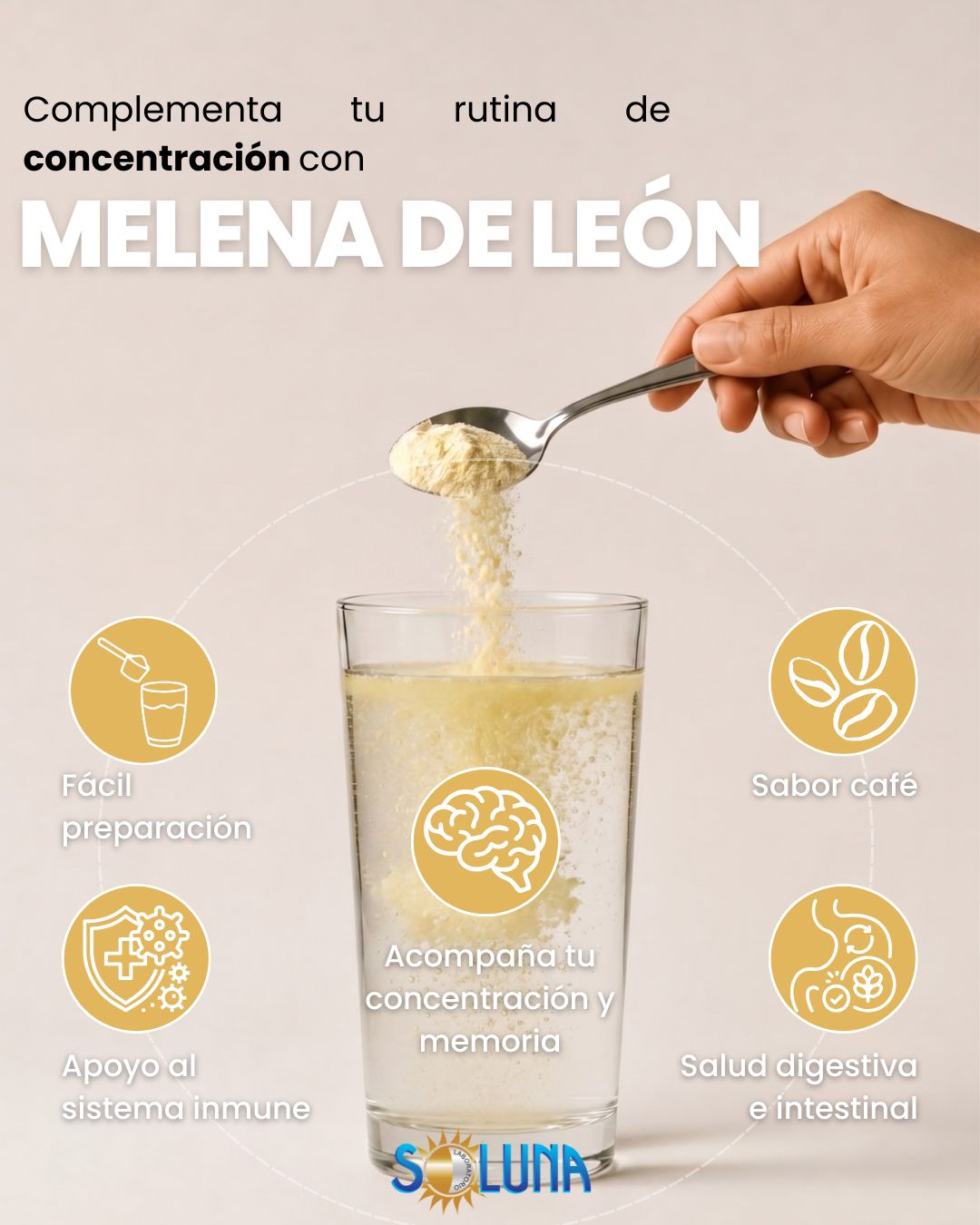 Malteada Melena de león. Soluna