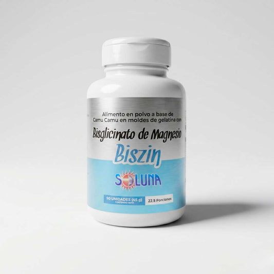 Bisglicinato de Magnesio x60 cápsulas. BISZIN Soluna