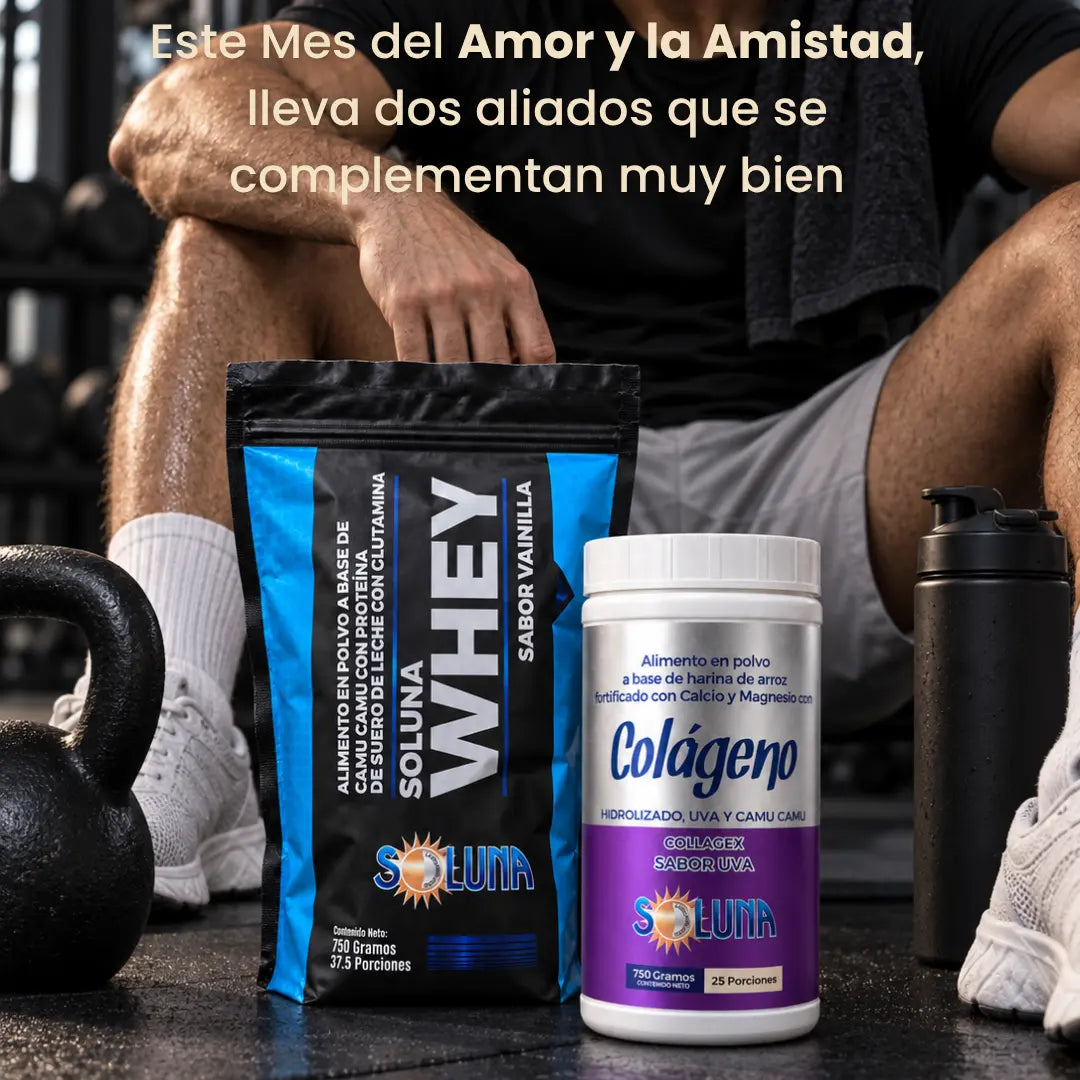 Proteína Whey + Colágeno Hidrolizado. Promo Amor y Amistad