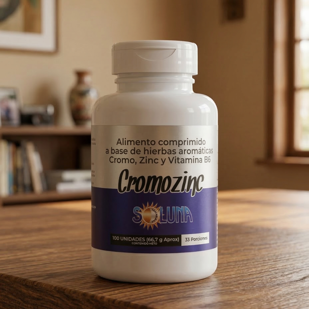 CromoZinc. Alimento en discos con Cromo, Zinc y Vitamina B6 X90 discos.