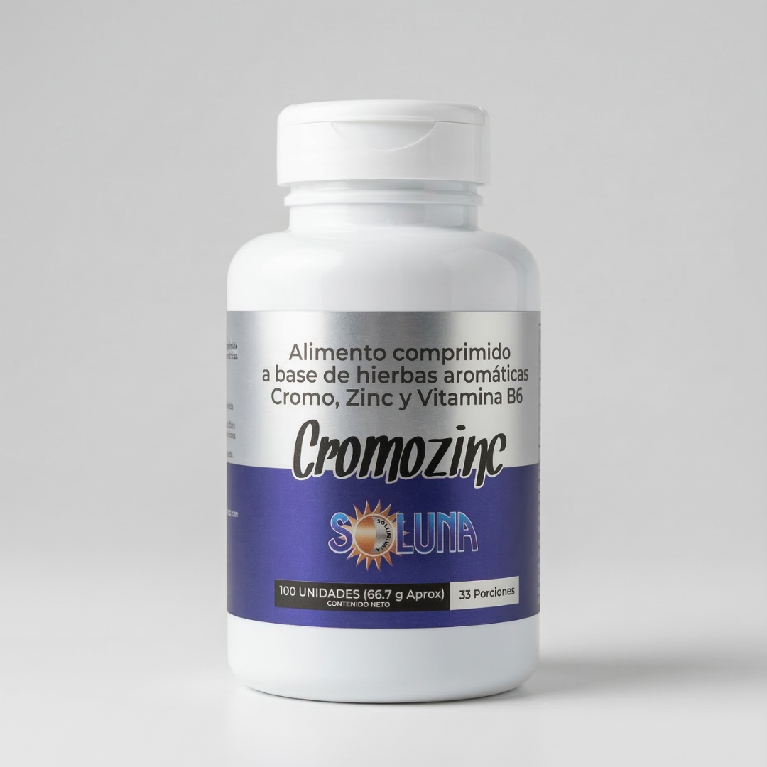 CromoZinc. Alimento en discos con Cromo, Zinc y Vitamina B6 X90 discos.
