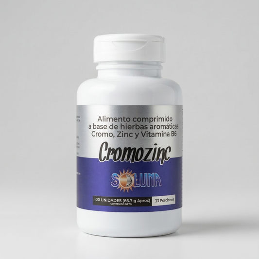 CromoZinc. Alimento en discos con Cromo, Zinc y Vitamina B6 X90 discos.