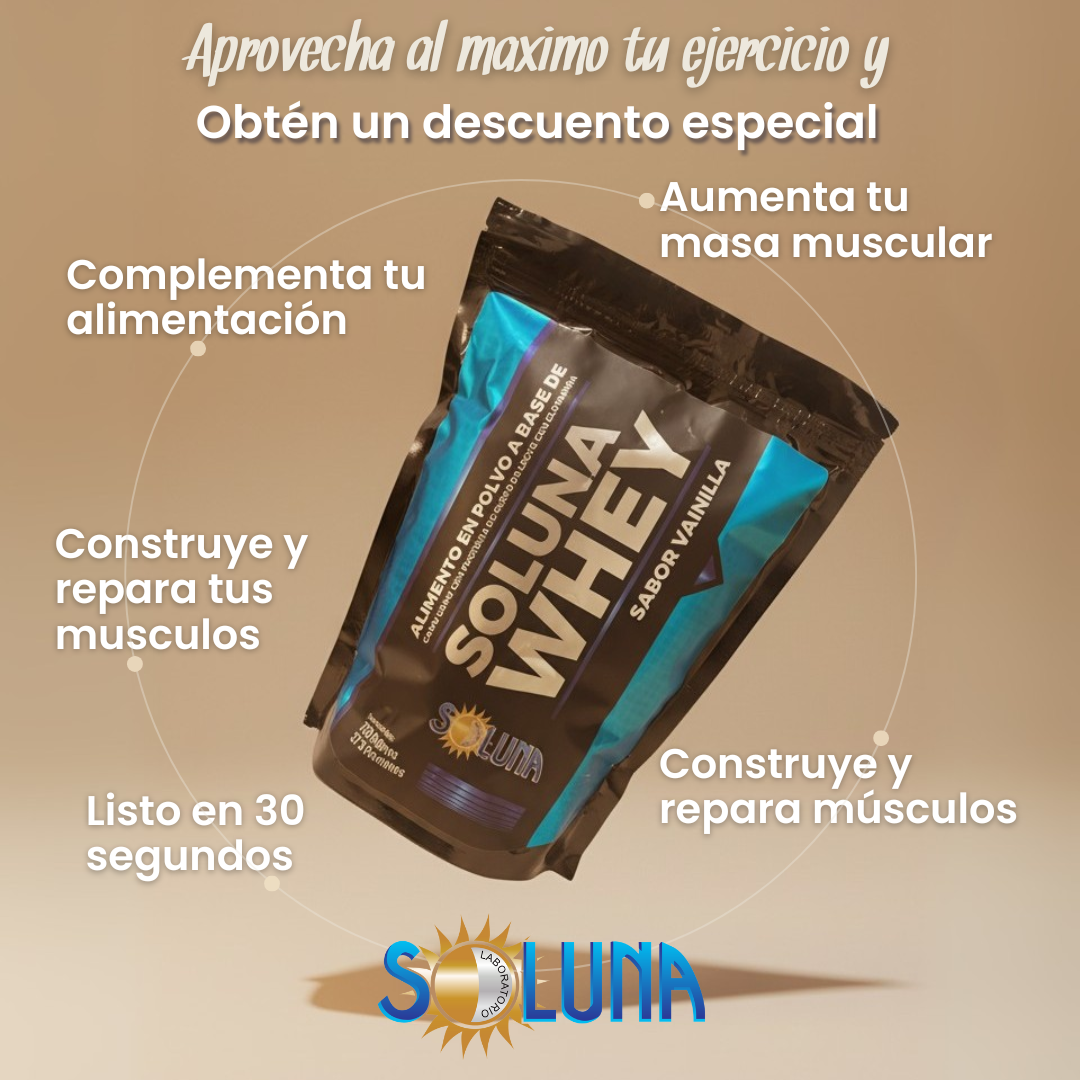 Malteada de proteina: Soluna Whey
