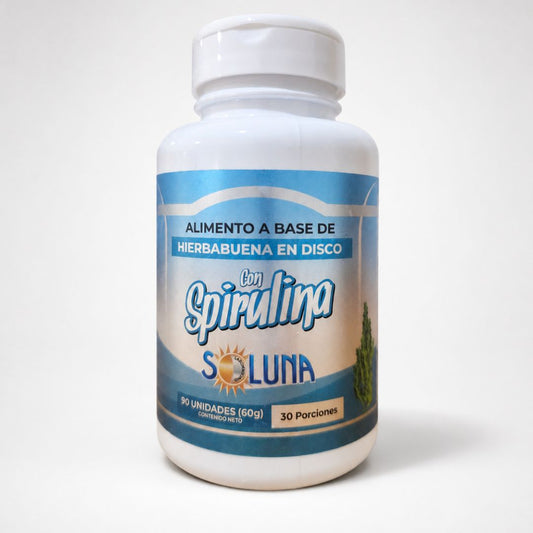 Alimento en discos. Spirulina.