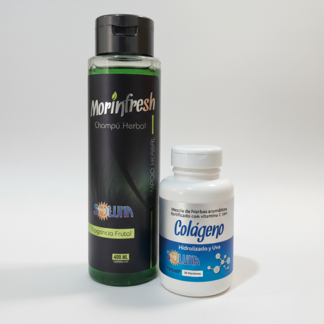 Shampoo con Keratina, Colágeno y Moringa.